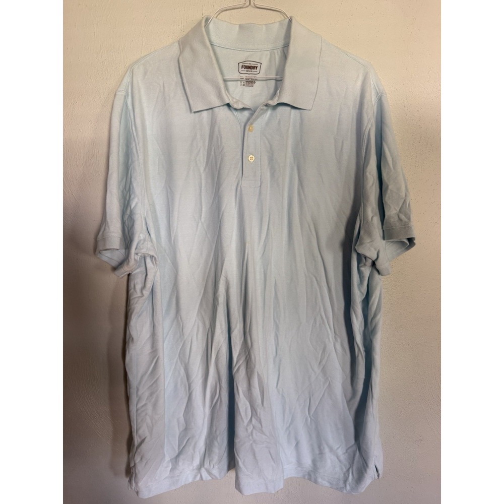 Foundry short-sleeve polo shirt classic collar and a three-button placket Sz 3XL